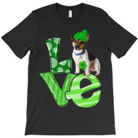 Love Rat Terrier Dog Shamrock Leaf St Patrick Day T-shirt | Artistshot