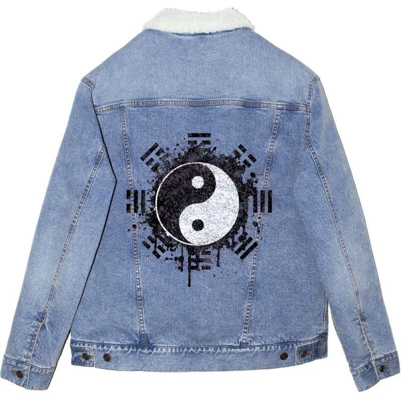 Yin And Yang Unisex Sherpa-lined Denim Jacket | Artistshot