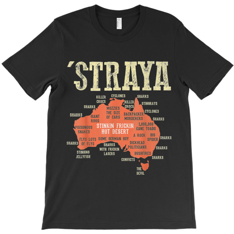 Vintage Aussie Day Straya Australia Map G Day Mate T-shirt | Artistshot