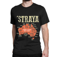 Vintage Aussie Day Straya Australia Map G Day Mate Classic T-shirt | Artistshot