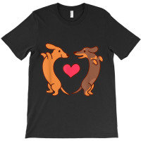 Dachshund Dogs Heart Wiener Valentines Day Men Wom T-shirt | Artistshot