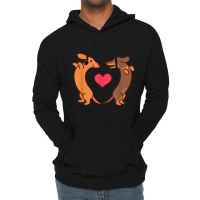 Dachshund Dogs Heart Wiener Valentines Day Men Wom Lightweight Hoodie | Artistshot