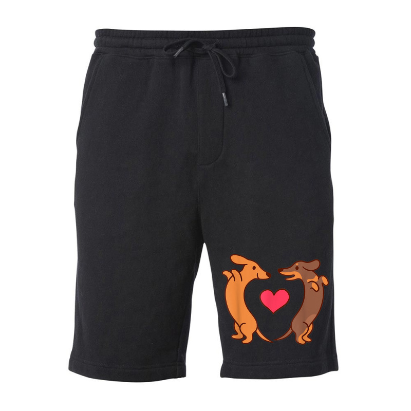 Dachshund Dogs Heart Wiener Valentines Day Men Wom Fleece Short | Artistshot