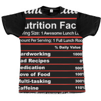 Funny Lunch Lady Nutrition Facts School Cafeteria Graphic T-shirt | Artistshot