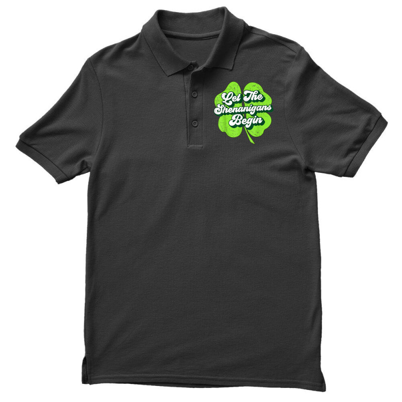 Groovy St Patricks Day Let The Shenanigans Begin W Men's Polo Shirt | Artistshot