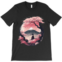 Mount Fuji Cherry Blossoms Geisha Japanese Garden T-shirt | Artistshot