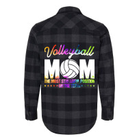 Volleyball Mom The Most Stressful Position On The Flannel Shirt | Artistshot