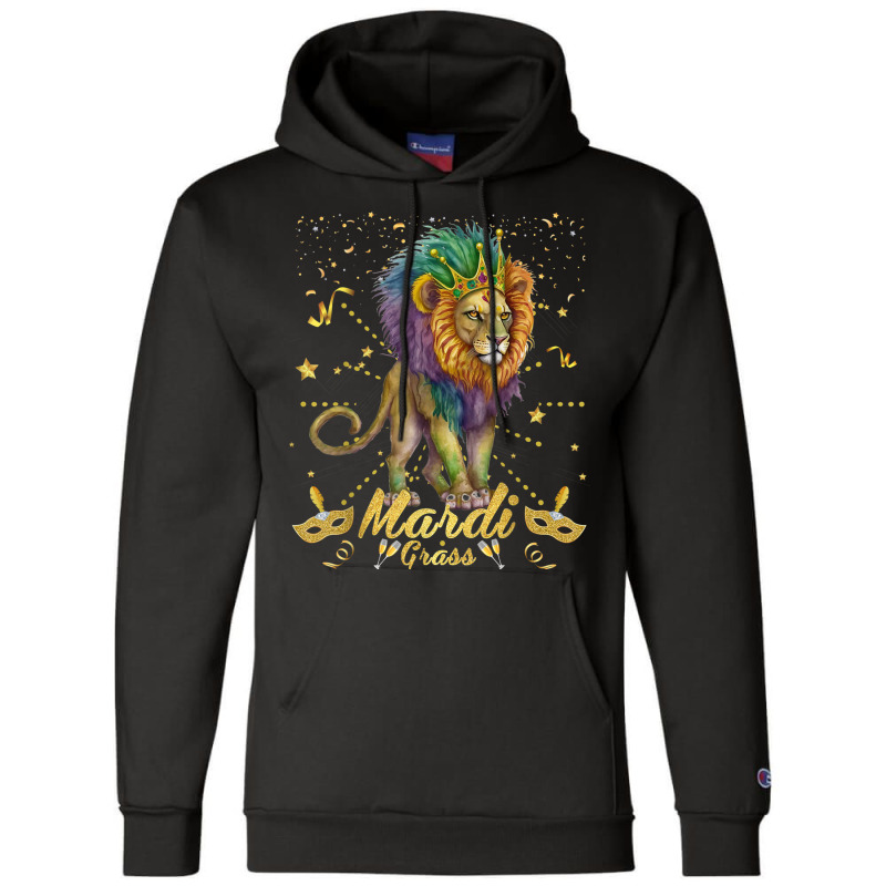 Funny Mardi Gras Roars With The King Of The Jungle Champion Hoodie | Artistshot