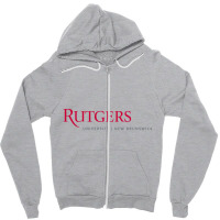 Rutgers University New Brunswick Logotype Zipper Hoodie | Artistshot