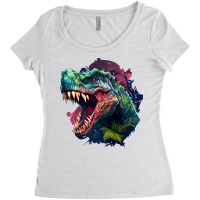 Dinosaurus Angry Women's Triblend Scoop T-shirt | Artistshot