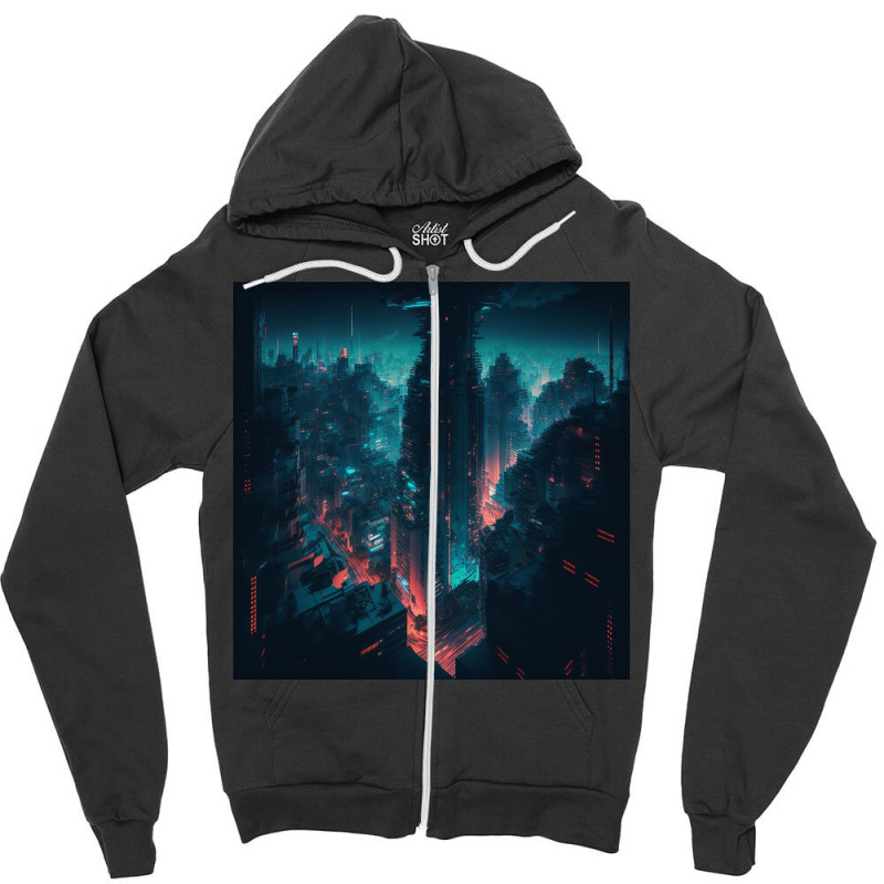 Landscape City Photography Zipper Hoodie by Haven Treasures | Artistshot