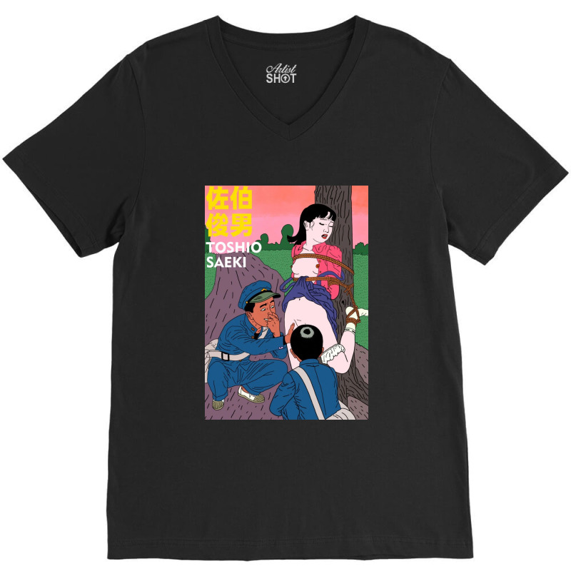 Toshio Saeki Girl And Tree V-neck Tee | Artistshot