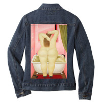 The Bathroom Ladies Denim Jacket | Artistshot