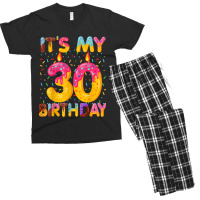 It's My 30th Birthday Sweet Donut 30 Years Old Fun Men's T-shirt Pajama Set | Artistshot