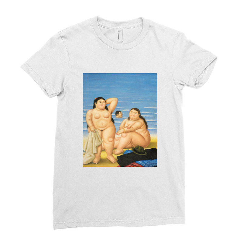 Nudes On The Beach Ladies Fitted T-shirt | Artistshot