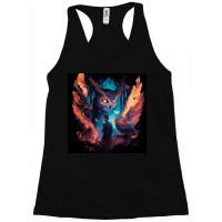 Man In Forest With Owl Racerback Tank | Artistshot