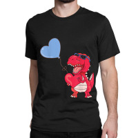 Dinosaur With Heart Balloon Valentines Day Love Bo Classic T-shirt | Artistshot