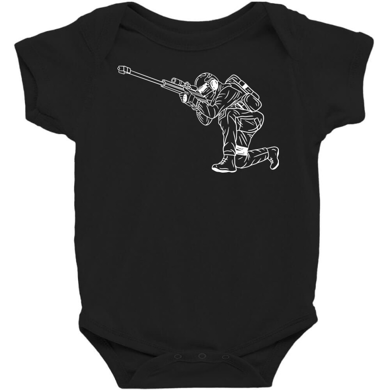 Army Shooting Weapon Badge Baby Bodysuit | Artistshot