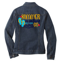 Summer Is Calling Ladies Denim Jacket | Artistshot