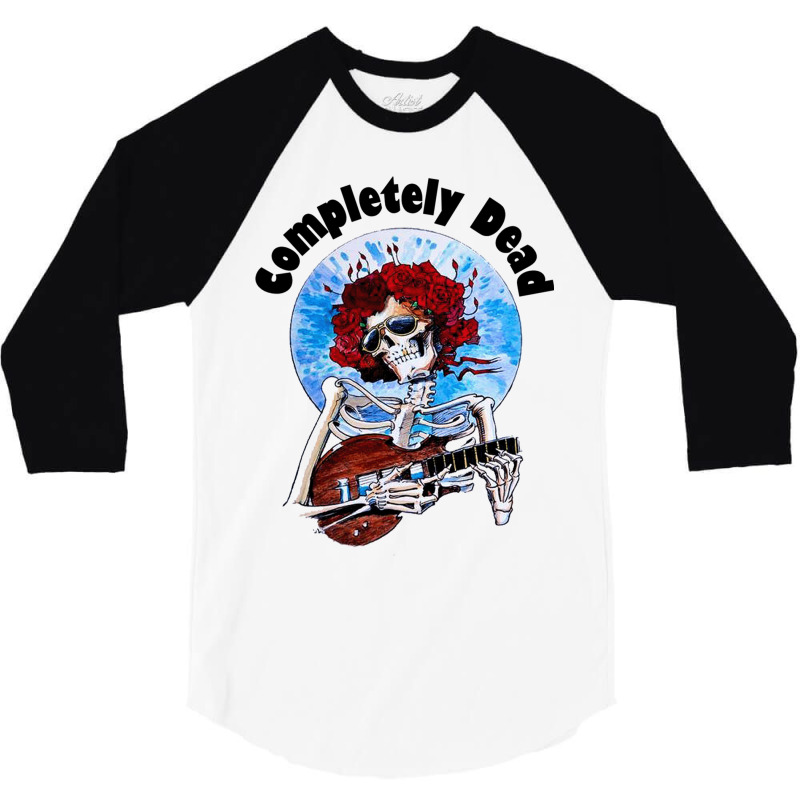 Guitar Grateful Skull 3/4 Sleeve Shirt | Artistshot