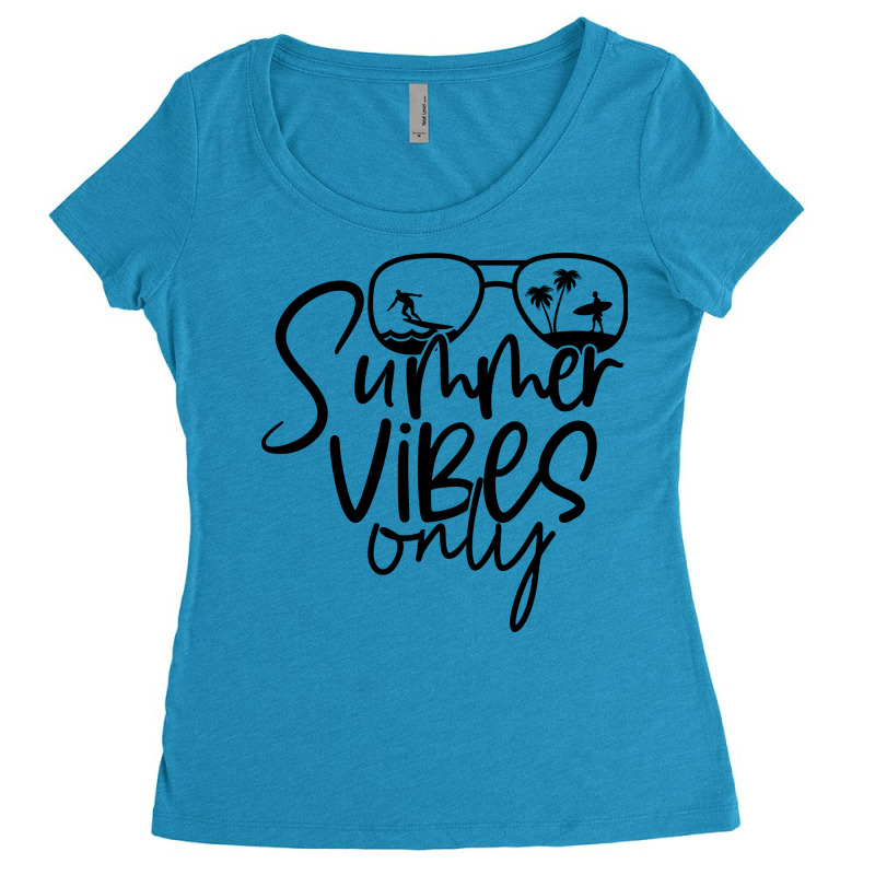 Summer Vibes Only Women's Triblend Scoop T-shirt by Purpleblobart | Artistshot