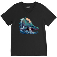 Dinosaurus Ocean V-neck Tee | Artistshot