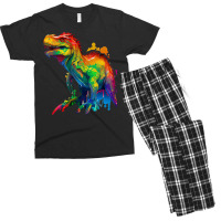 Dinosaurus Rainbow Men's T-shirt Pajama Set | Artistshot