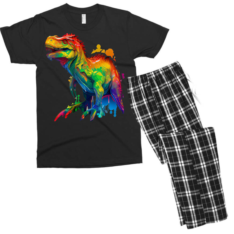 Dinosaurus Rainbow Men's T-shirt Pajama Set by UrielTurner100 | Artistshot