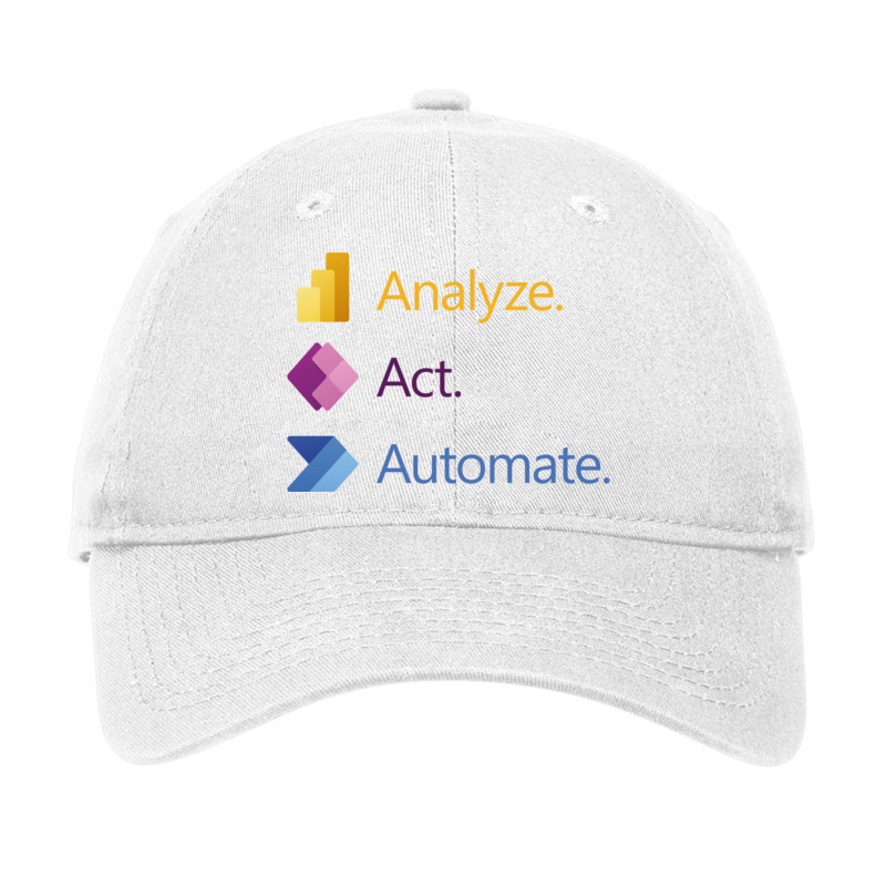 Analyze. Act. Automate. Adjustable Cap by VirginiaLynetteScott | Artistshot