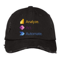 Analyze. Act. Automate. Vintage Cap | Artistshot