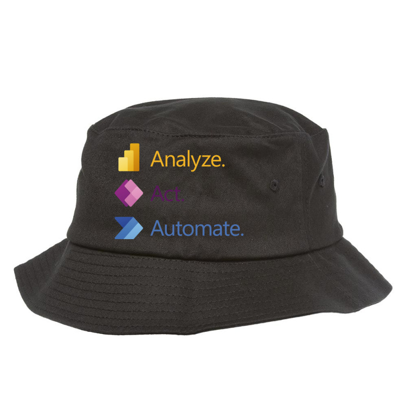 Analyze. Act. Automate. Bucket Hat by VirginiaLynetteScott | Artistshot