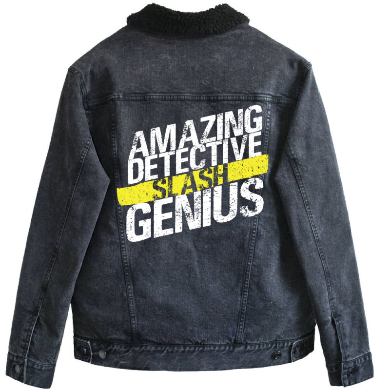 Amazing Detective Slash Genius Unisex Sherpa-Lined Denim Jacket by CoreyMartinPeters | Artistshot