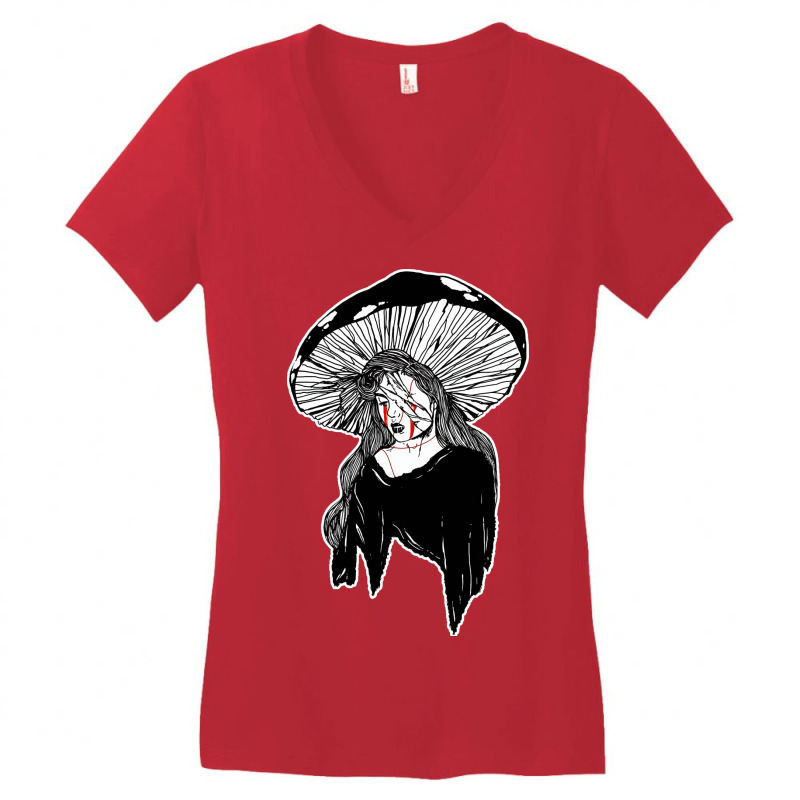 Amanita Muscaria Hipster Women's V-Neck T-Shirt by muggetzenovc | Artistshot