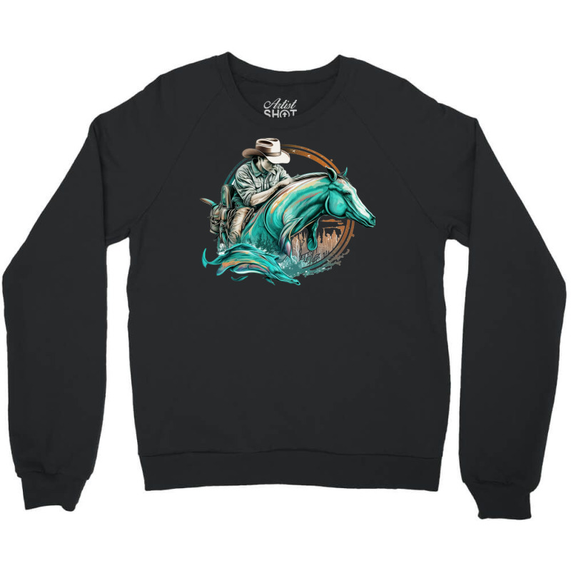 Dolphins Cowboy Crewneck Sweatshirt by ZoritaStrong290 | Artistshot