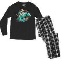 Dolphins Cowboy Men's Long Sleeve Pajama Set | Artistshot