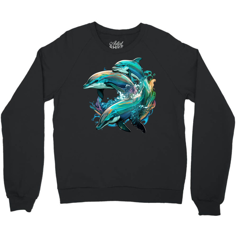 Dolphins Crush Crewneck Sweatshirt by ZoritaStrong290 | Artistshot