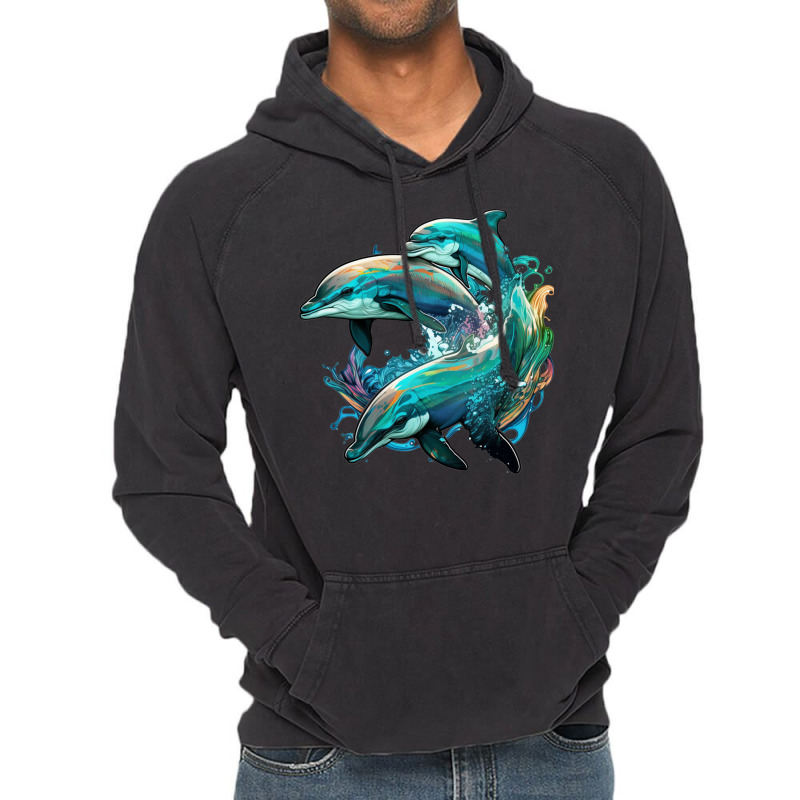 Dolphins Crush Vintage Hoodie by ZoritaStrong290 | Artistshot