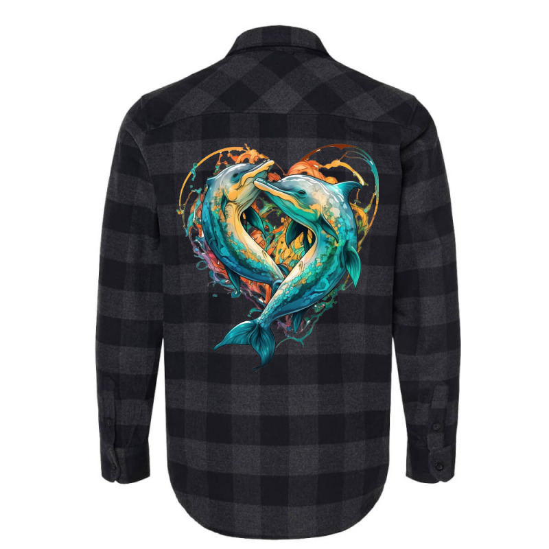 Dolphins Crush Love Flannel Shirt by ZoritaStrong290 | Artistshot