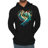 Dolphins Crush Love Lightweight Hoodie | Artistshot