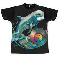 Dolphins Dj Graphic T-shirt | Artistshot