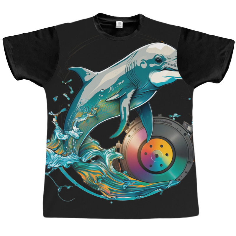 Dolphins Dj Graphic T-shirt by ZoritaStrong290 | Artistshot