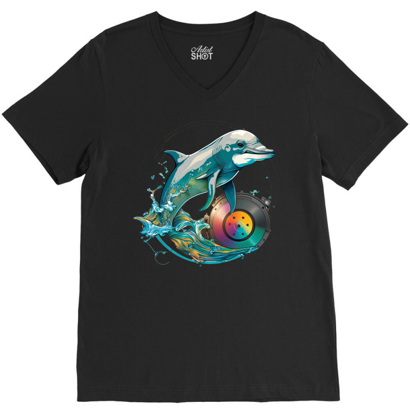 Dolphins Dj V-Neck Tee by ZoritaStrong290 | Artistshot