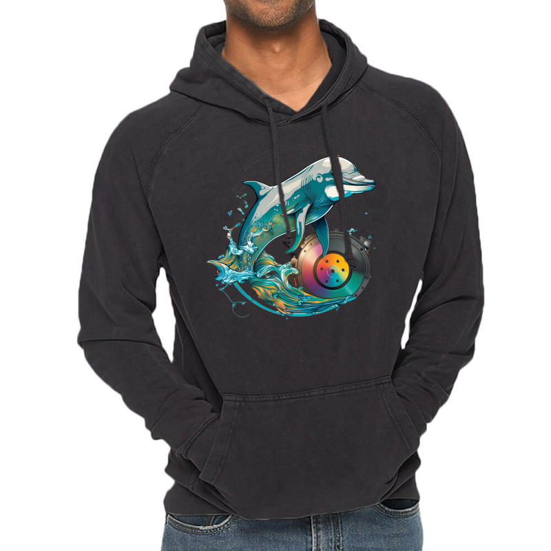 Dolphins Dj Vintage Hoodie by ZoritaStrong290 | Artistshot