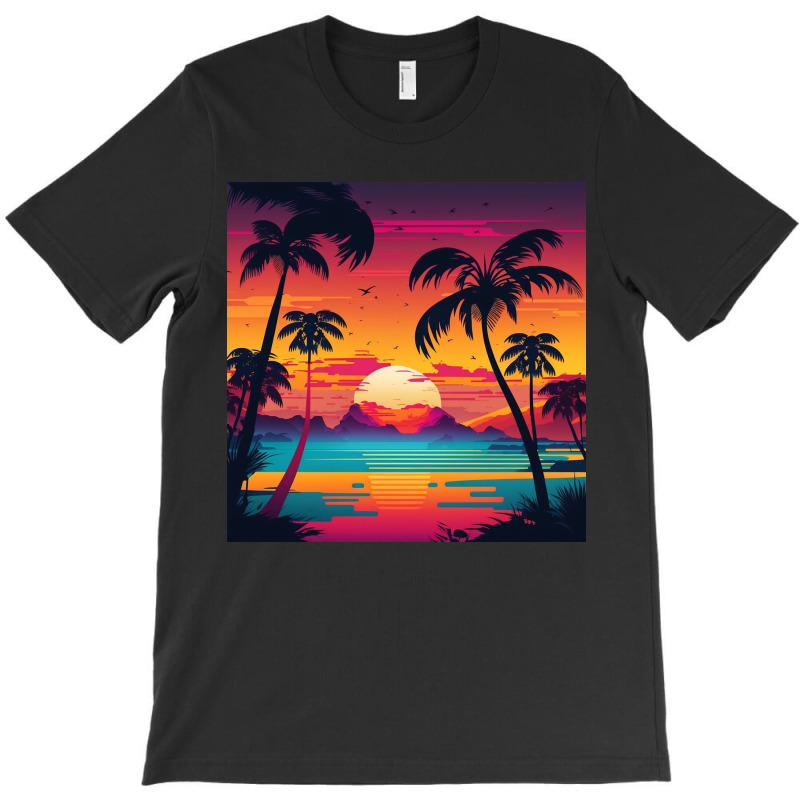 Aesthetic Sunset With Birds T-Shirt by Haven Treasures | Artistshot