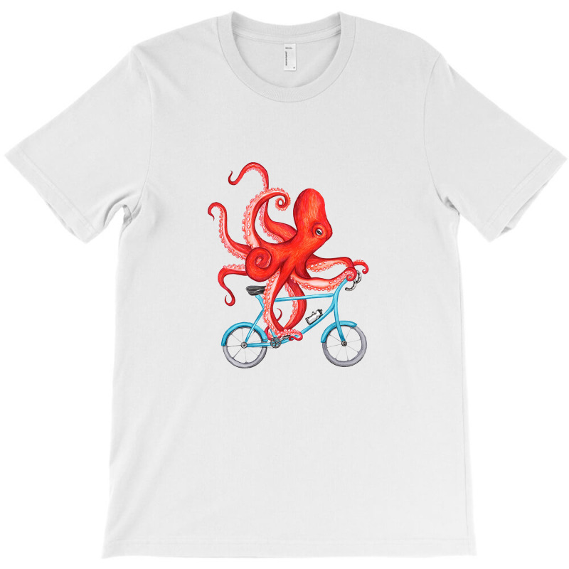 Cycling Octopus T-Shirt by steverlopez | Artistshot