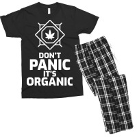 Don't Panik It's Organic Men's T-shirt Pajama Set | Artistshot