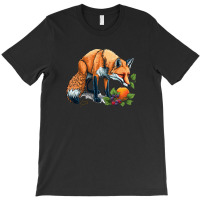 Fox Eating Fruit T-shirt | Artistshot