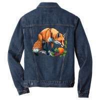 Fox Eating Fruit Men Denim Jacket | Artistshot