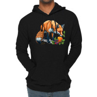 Fox Eating Fruit Lightweight Hoodie | Artistshot