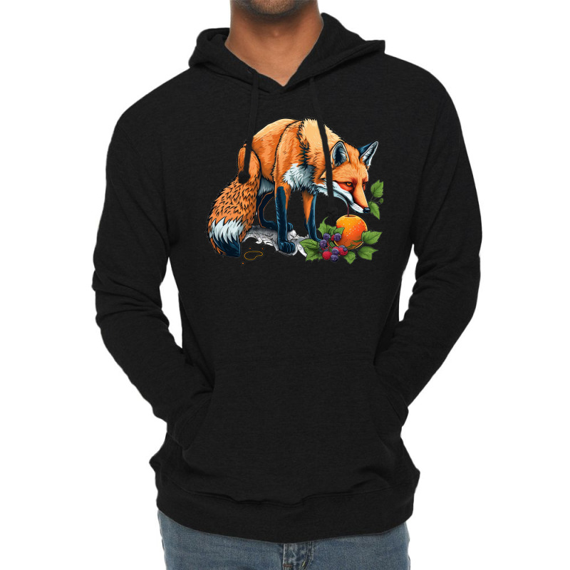 Fox Eating Fruit Lightweight Hoodie by ZoritaStrong290 | Artistshot